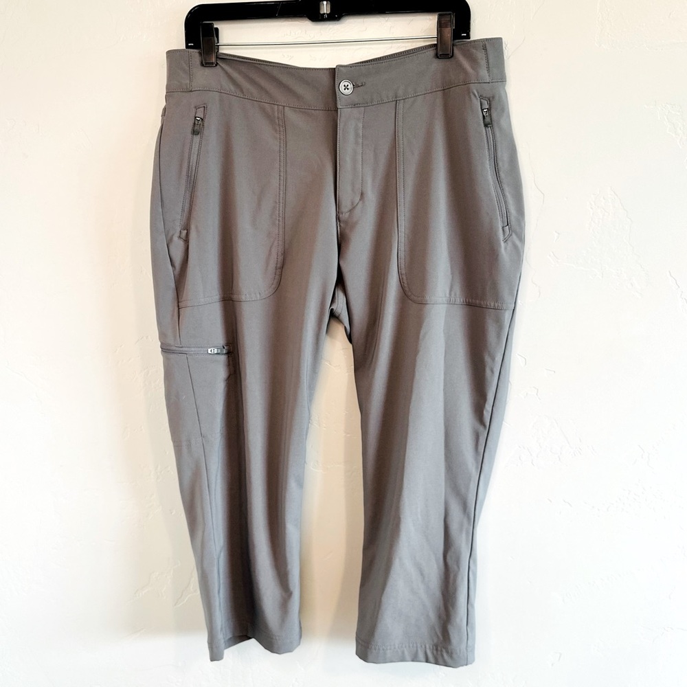 Columbia Omni Pants Outdoor Lightweight Cropped Performance Wear Gray SZ 14 - Picture 4 of 16